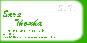 sara thomka business card