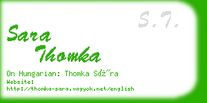 sara thomka business card